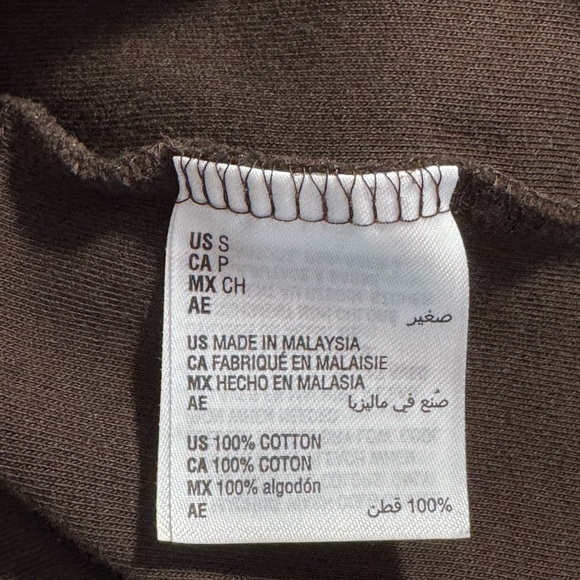 Karen Scott 3/4-Sleeve Henley Shirt, Brown Size Small 100% cotton - Picture 5 of 5